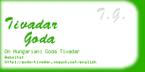 tivadar goda business card